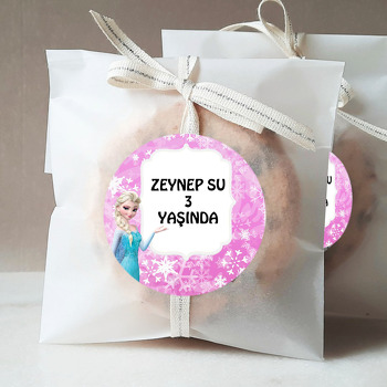 Elsa Pembe Fon Temalı Sticker