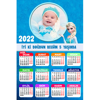 Elsa Temalı Takvim Magnet