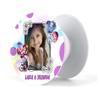 Enchantimals Temalı Resimli Pop Socket Telefon Tutucu