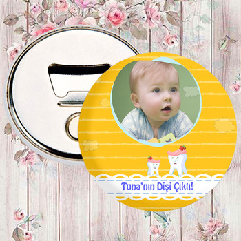 Erkek Bebek İçin Çilek Diş Temalı Diş Buğdayı Magnet Açacak