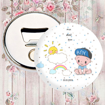 Erkek Bebek Temalı Magnet Açacak