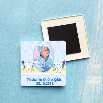 Erkek Diş Temalı Kare Plastik Kare Magnet
