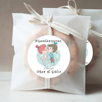 Evlilik ve Nişan Temalı Sticker