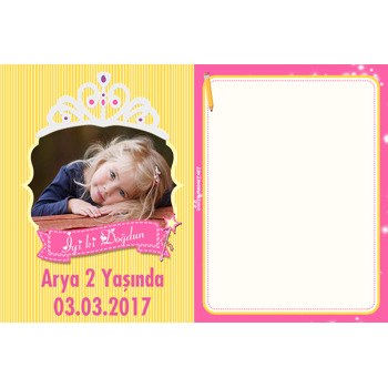 Taçlı Prenses Temalı  Kalemli Magnet Notluk