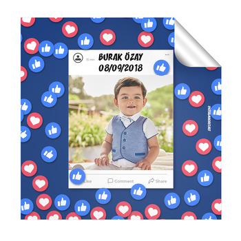 Smile 3 Temalı  Kare Etiket