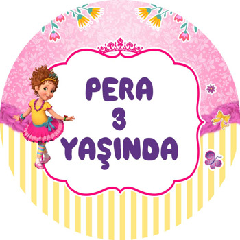 Fancy Nancy Clancy Temalı Akrilik Daire Magnet