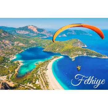 Fethiye Ölüdeniz ile Paraşütçü Temalı Magnet