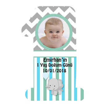 Fil Temalı Doğum Günü Magnet