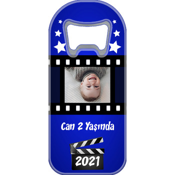 Film Karesi Koyu Mavi Fon Temalı Uzun Magnet Açacak