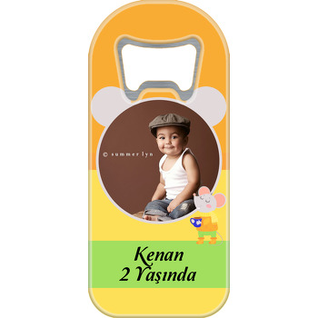 Fincanlı Fare Temalı Resimli Uzun Magnet Açacak