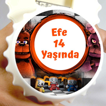 Five Nights At Freddys Temalı Kapak Şekilli Magnet Açacak