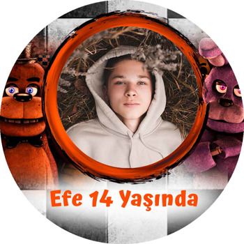 Five Nights At Freddys Temalı Resimli Akrilik Daire Magnet