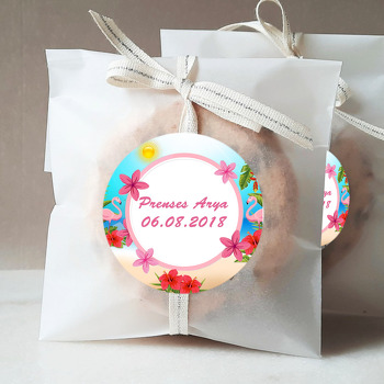 Flamingo Pembe Çiçekli Temalı Sticker