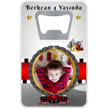 Formula 1 Temalı Dikdörtgen Magnet Açacak