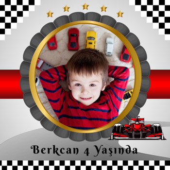 Formula 1 Temalı Kare Parti Afiş