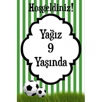 Futbol Temalı Doğum Günü Afiş
