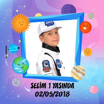 Galaksi Temalı   Kare Parti Afiş