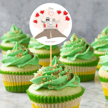 Gelin Damat Kalpli Balon Temalı Söz Nişan Nikah Kürdan Süs