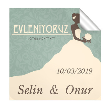 Gelin Temalı Söz Nişan Nikah Kare Etiket