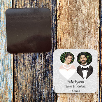 Gelin ve Damat Evleniyoruz Temalı Magnet