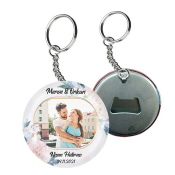 Geometrik Soft Güller Temalı Arkası Açacak Anahtarlık