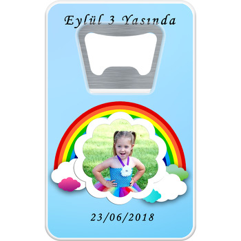 Gökkuşağı 2 Temalı Dikdörtgen Magnet Açacak