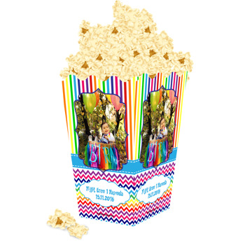Gökkuşağı Temalı Popcorn Kutusu