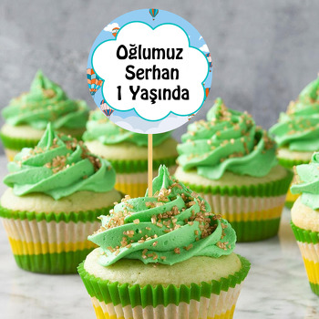 Gökyüzündeki Balonlar Temalı Kürdan Süs