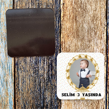 Gold Atlı Karınca Temalı Kare Magnet