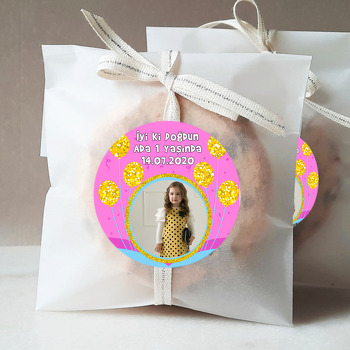 Gold Balonlar Temalı Resimli Sticker