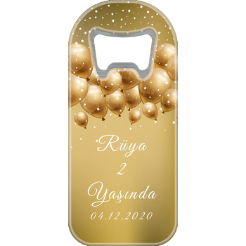 Gold Balonlar ve Fon Temalı Doğum Günü Uzun Açacak