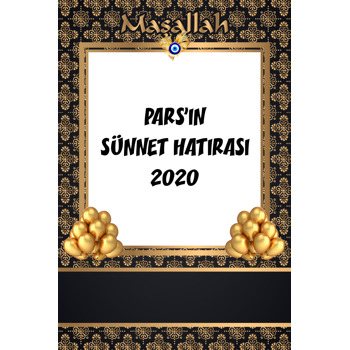Gold Balonlu Sünnet Temalı Afiş
