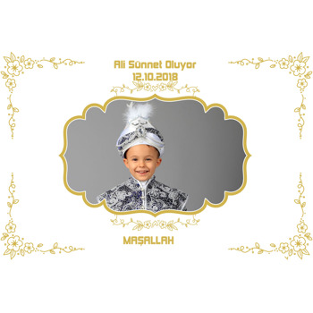 Gold Beyaz Temalı Sünnet  Magneti