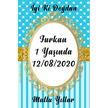 Gold Çerçeve Temalı Doğum Günü Magneti