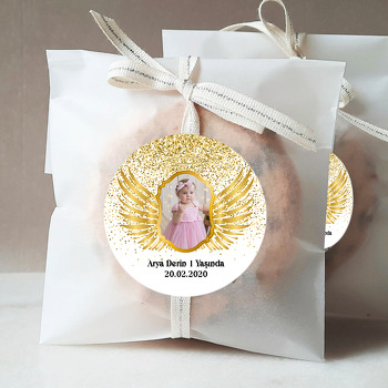 Gold Melek Temalı Resimli Sticker