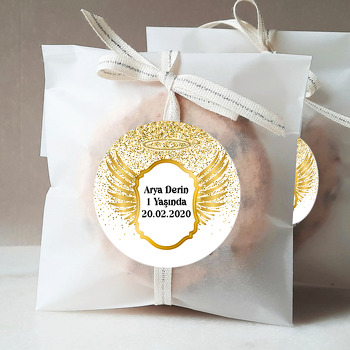 Gold Melek Temalı Sticker