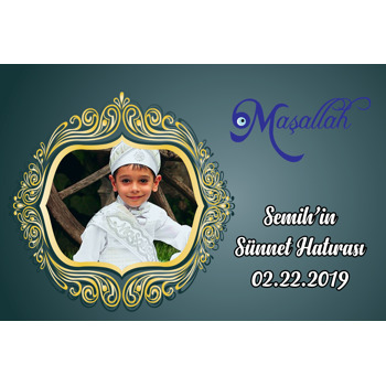 Gold Motif Çerçeveli 3 Sünnet Temalı Magnet