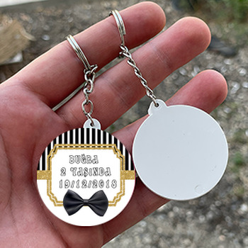 Gold Papyon Temalı Daire Plastik Anahtarlık