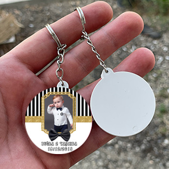 Gold Papyon Temalı Resimli Daire Plastik Anahtarlık