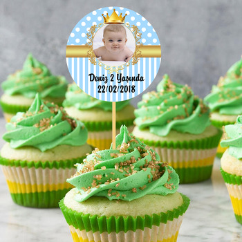 Gold Taç Prens Temalı Resimli Kürdan Süs