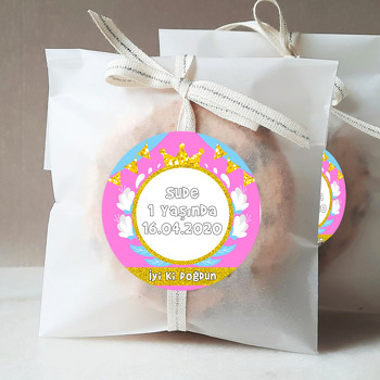 Gold Taç Ve Çiçekler Temalı Sticker