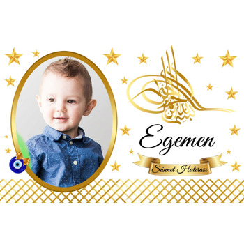 Gold Tuğra ile Yıldızlarla Sünnet Temalı Magnet