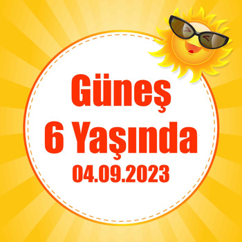 Gözlüklü Güneş Temalı Kare Doğum Günü Parti Afiş