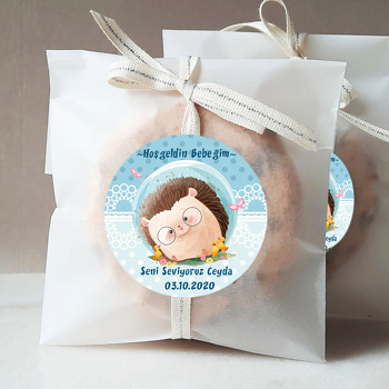 Gözlüklü Kirpi Temalı Sticker