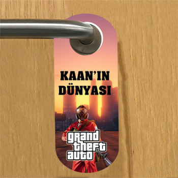 Grand Theft Auto Nükleer Temalı Çocuk Odası Kapı Askısı