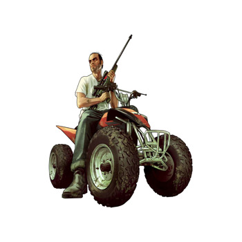 Grand Theft Auto Temalı Masa Önü Ayaklı Dekor