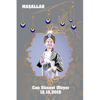 Gri Desen Temalı Sünnet  Magneti