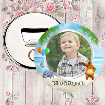 Grizzy & Lemming Temalı Resimli Magnet Açacak