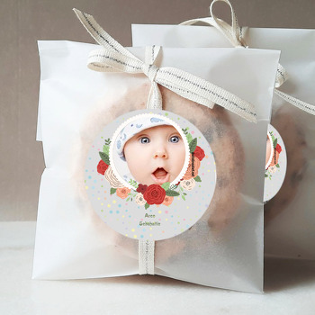 Gül Çerçeve Temalı  Bebek Sticker