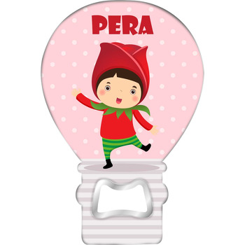 Gül Kostümlü Kız Çocuk Temalı Balon Ahşap Magnet 